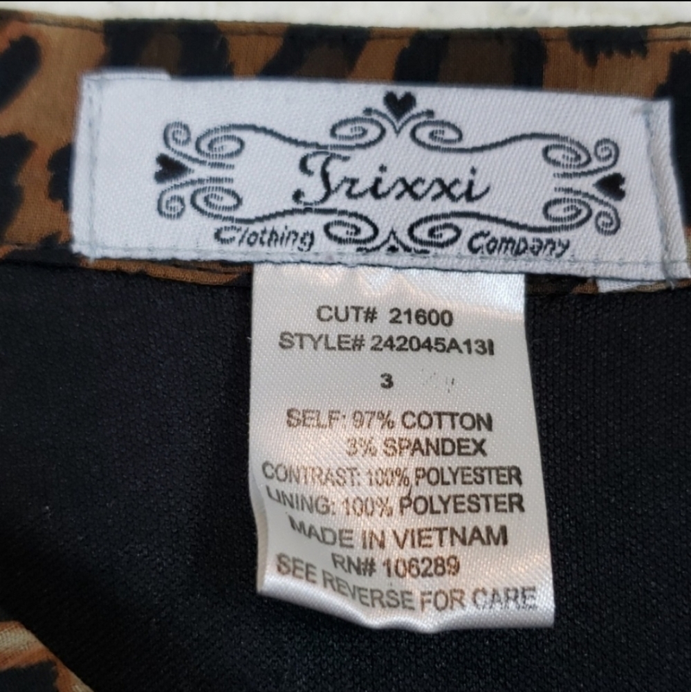 Trixxi animal print dress, size 3 - Picture 3 of 6